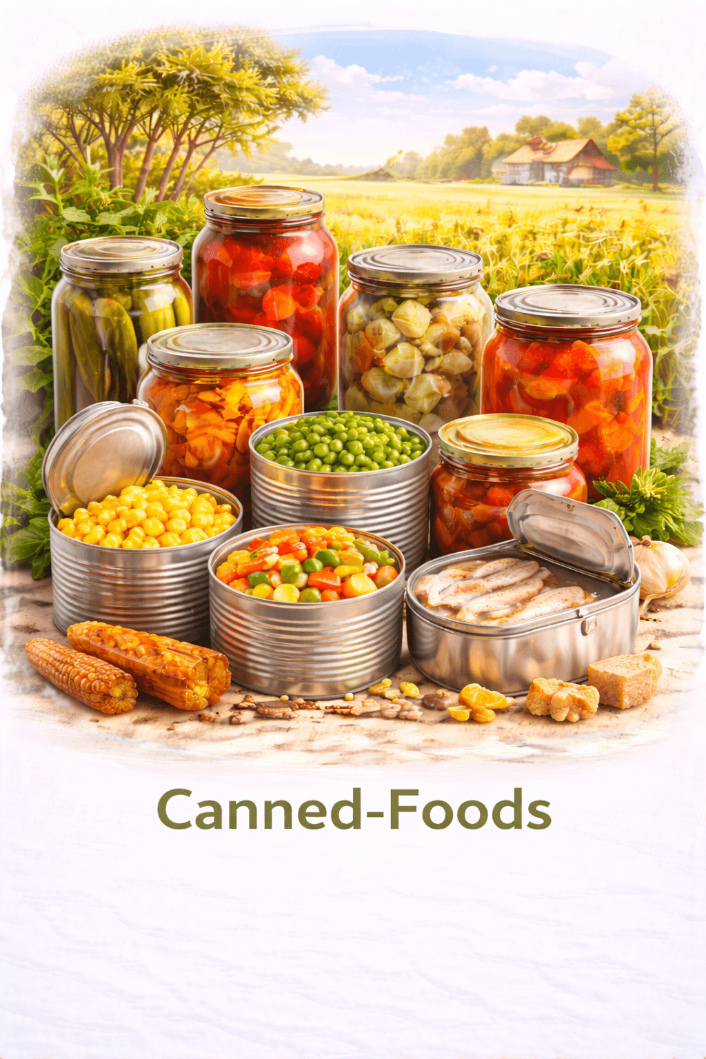 Canned vegetables and ready meals