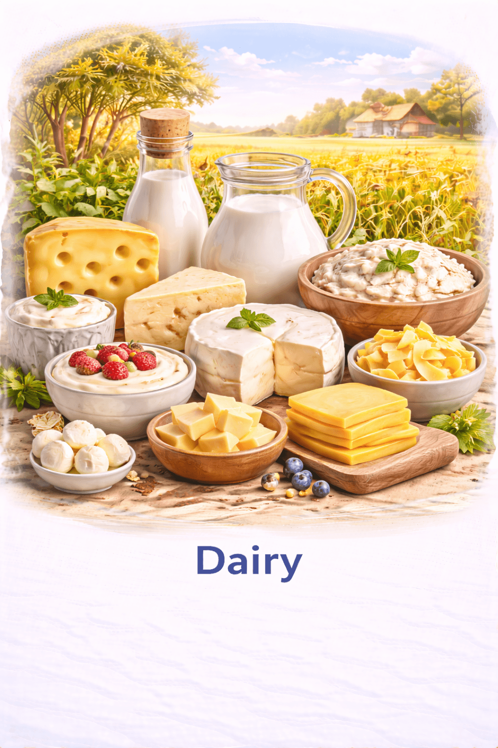 Selected dairy products for trade