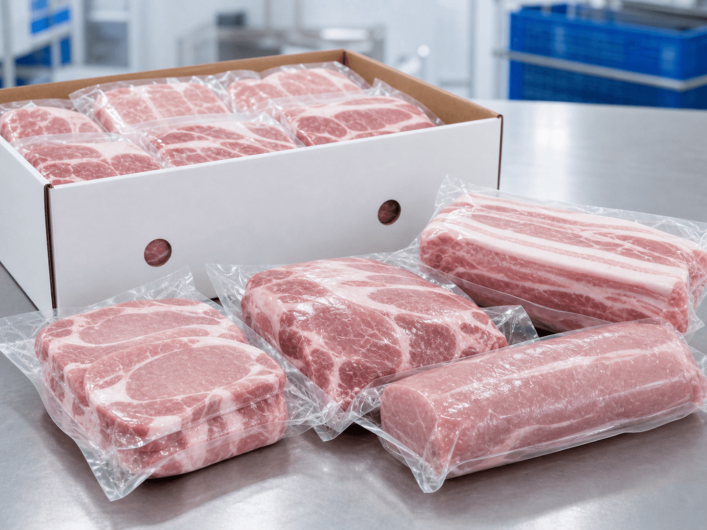 Selected frozen pork cuts